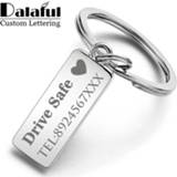 👉 Keychain steel Custom Engraved For Car Logo Name Stainless Personalized Gift Customized Anti-lost Keyring Key Chain Ring P009