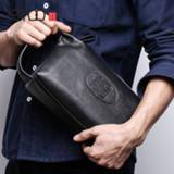 👉 Handtas leather cowhide large AETOO Handbag male genuine retro day clutch men's head business men mobile phone bag