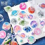 Mohamm Cute Scrapbooking Journal Stationery Diary Japanese Paper Mini Decorative Space Planets Sticker