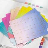 Ornament 10PCS/Set Stationery Sticker Gradient Date Mark Index DIY Planner Diary Decoration Classify Month Memo Kit