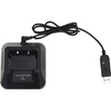 👉 Draagbare radio Original USB Adapter UV-5R Charger Pofung Two Way UV5R Walkie Talkie BAOFENG Li-ion Battery Accessories