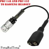 👉 Headset PRC-148 PRC-152 6-pin to K type baofeng 2PIN Tactical Adapter Walkie-talkie 6P-pin 2-pin
