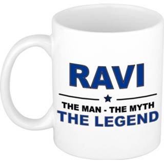 👉 Mok active mannen Ravi The man, myth legend collega kado mokken/bekers 300 ml