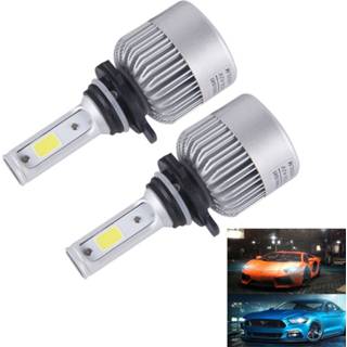 👉 Wit active 2 STKS 9012 36W 4000lm 6000K auto LED-koplamp met COB-lampen, DC 8-42V (wit licht) 6922598537031