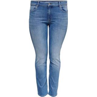 👉 Spijkerbroek blauw vrouwen ONLY Curvy Carvera Reg Straight Fit Jeans Dames 5714515771380