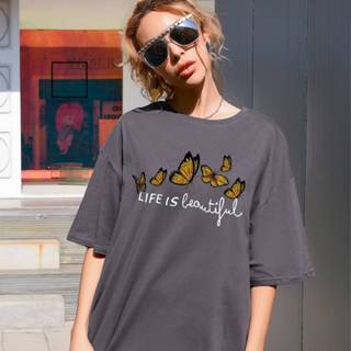 👉 Shirt grijs katoen L M S donker Casual Dieren T-shirt