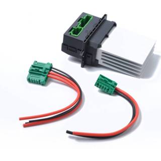 👉 Blower active Car Heater Fan Resistor + Connector / Wire 6441.L2 7701207718 voor Citroen Peugeot Renault 6922488020353