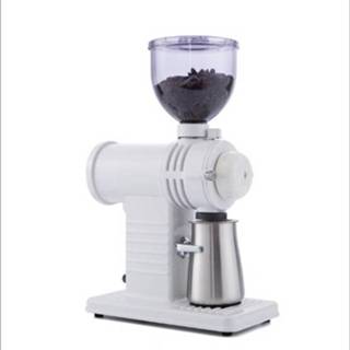 👉 Koffiemolen wit active Elektrische Flat Wheel Burr Grinder Coffee Miller (wit)