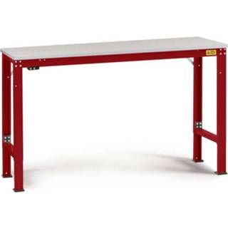 👉 Manuflex LU7008.5007 ESD-werktafel universele speciale reden tafel met melamine schijf, bxdxh = 1000 x 600 x 725-1025 mm Kleur: Stralend blauw (RAL 5007)