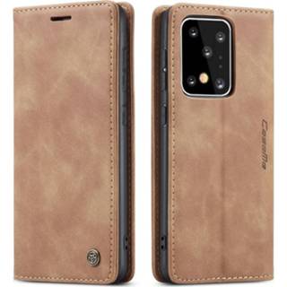 👉 Portemonnee bruin active CaseMe - Samsung Galaxy S20 Ultra hoesje Wallet Book Case Magneetsluiting Licht 8719793080930
