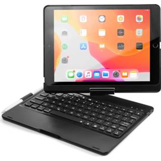 👉 Bluetooth toetsenbord zwart active IPad 10.2 inch (2019) case - hoes 360 graden draaibaar verlichting 8719793080213