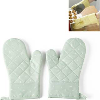 👉 Magnetron groen silicone active Keuken Verdikt Hittebestendig Bakken Speciale Isolatie en Anti-verbrandingshandschoenen (Groen)