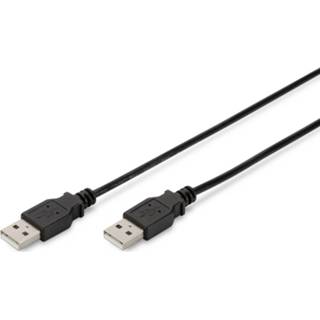 👉 Zwart Digitus USB 2.0 Aansluitkabel [1x USB-A stekker - 1x stekker] 1.80 m Rond, Afgeschermd (dubbel) 4016032334637