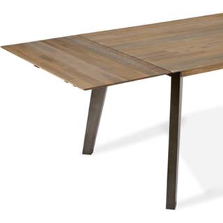 Eettafel bruin acaciahout Acacia Hout rechthoek active eettafels 24Designs Malaga Verlengstuk - L50 X B100 Cm Massief 8720195956419