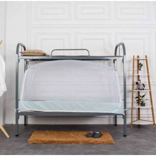 👉 Eenpersoonsbed active Studentenflat Rits met vierkante bovenkant Versleuteling volledige bodem Klamboe, maat: Nee. 2 90x190x95 cm