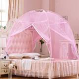 👉 Roze active Verhoog gecodeerde bodem Yurt-klamboe, afmeting: 60x80 cm (roze)