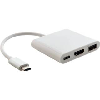 👉 Chromebook zilver active 3 in 1 USB Type C naar HDMI-adapterkabel, voor MacBook 12 inch 2015-versie, Google Pixel Nokia N1 tablet-pc (zilver) 6922879006430