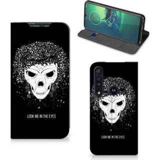 Mobiel BookCase Motorola G8 Plus Skull Hair 8720215805697