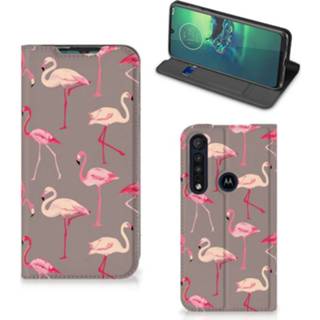 👉 Motorola G8 Plus Hoesje maken Flamingo 8720215280265