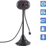 👉 Webcam active 5,0 megapixels USB 2.0 driverloze pc-camera / met microfoon en 4 LED-lampjes, kabellengte: 1,1 m