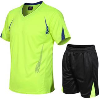 👉 Sportpak fluorescerend groen XXXXL active schoonheid mannen Heren Running Fitness Sneldrogende kleding (kleur: maat: XXXXL) 6922643772387