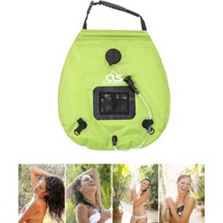👉 Grasgroen active Outdoor-badtas Zelfrijdende Camping Solar Warmwaterkruik 20L Wateropbergtas (Grasgroen)