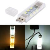 👉 Wit active 12 LED's Dubbelzijdig stapelbaar USB-licht (wit licht)
