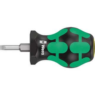👉 Schroeven draaier Wera 335 Stubby Platte schroevendraaier Kopbreedte: 4 mm Koplengte: 25 4013288212122