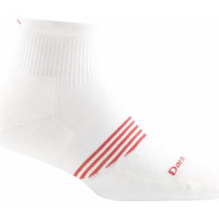 👉 Sokken l vrouwen wit grijs Darn Tough - Women's Athletic Quarter Lightweight With Cushion Multifunctionele maat L, wit/grijs 642249171990