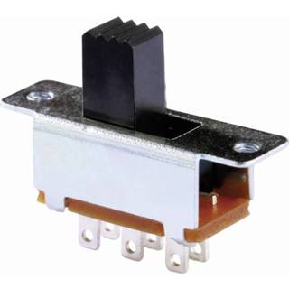 👉 Knitter-Switch MFS 201N SW Schuifschakelaar 30 V/DC 0.35 A 2x aan/aan 1 stuk(s)