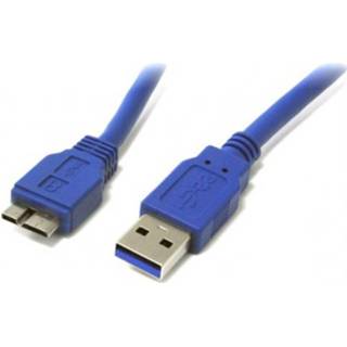Blauw TECHly USB 3.0 Aansluitkabel [1x stekker A - 1x Micro-USB B bus] 0.50 m Vergulde steekcontacten 8057685304888