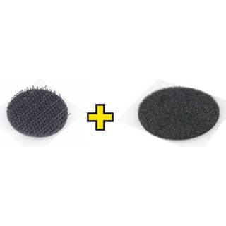 FASTECH® Klittenband punten Om vast te plakken Hotmelt Haak- en lusdeel (Ø) 47 mm Zwart 1 paar