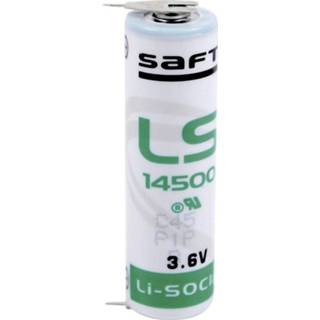 👉 Saft LS 14500 2PF Speciale batterij AA (penlite) U-soldeerpinnen Lithium 3.6 V 2600 mAh 1 stuk(s)