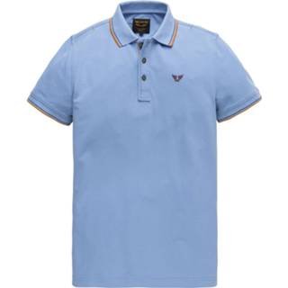 👉 Short sleeve blauw s men poloshirts polo stretch pique aero blue 8719419391327