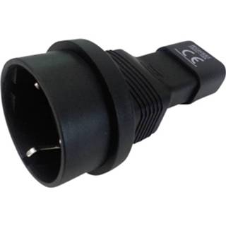 👉 Netadapter CEE-koppeling - stekker voor koude apparaten C14 totale aantal polen: 2 + PE zwart 1 stuk