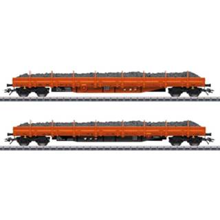 👉 Märklin 47099 H0 2-delige set lageboordwagons van de RTS