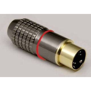 👉 BKL Electronic 0212010 Miniatuur-DIN-connector Stekker, recht Aantal polen: 6 Chroom 1 stuk(s)