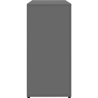 👉 Dressoir spaanplaat grijs VidaXL 80x36x75 cm hoogglans 8719883915425