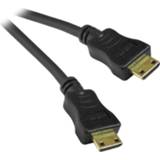 👉 Zwart EFB Elektronik HDMI Aansluitkabel [1x HDMI-stekker C mini - 1x mini] 1.00 m 4049759054403