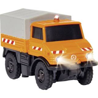 👉 Carson Modellsport 504125 MB Unimog U400 Kommunal 1:87 RC auto Elektro Hulpdienstvoertuig Incl. accu, oplader en batterijen voor de zender