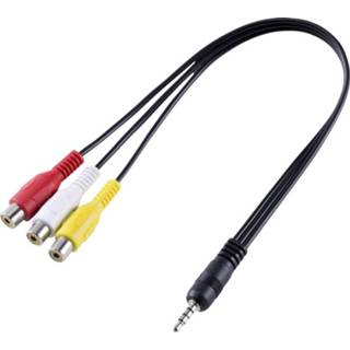 👉 SpeaKa Professional SP-8433716 AV Audio, Video Adapter [1x Jackplug male 3.5 mm - 3x Cinch-koppeling] Black