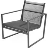 👉 Lounge stoel Aluminium Tuinmeubelen grijs Borek | Loungestoel Andria Dark Grey 8716839918691