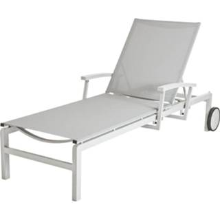 👉 Aluminium Tuinmeubelen wit Taste by 4 Seasons | Verstelbaar Ligbed Regina White 8718144566635