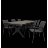 👉 Tafel antraciet keramiek Admiral 224 x 104 met Tuinstoel Fubar