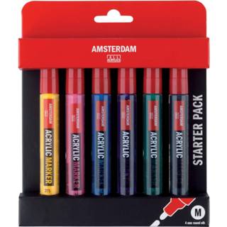 👉 Etui Amsterdam marker Acrylic Starter, kartonnen van 6 kleuren 8712079351243