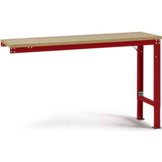 👉 Aanschuiftafel rood mannen Manuflex AU8135.3003 Werk universele speciale met multiplex plaat, bxdxh = 2000 x 1200 722-1022 mm Kleur: Robijn-rood 4045916158274