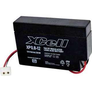 👉 Loodaccu XCell XP0.812AMP 12 V 0.8 Ah Loodvlies (AGM) (b x h d) 96 62 25 mm AMP-bus Onderhoudsvrij 2050006478134