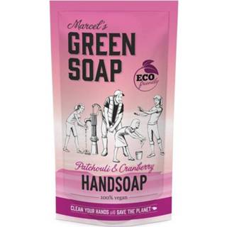 👉 Handzeep donkergroen gezondheid Marcels Green Soap Patchouli & Cranberry Navulling 8719325558852