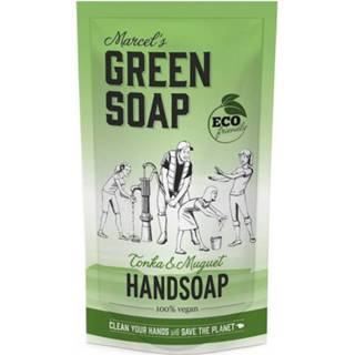 👉 Handzeep donkergroen gezondheid Marcels Green Soap Tonka & Muguet Navulling 8719325558876