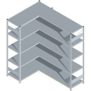 👉 Orion Regalsysteme HZE20513AXL Kastbodem hoekplank (b x h x d) 1360 x 2000 x 535 mm Staal Verzinkt Verzinkt Metaal